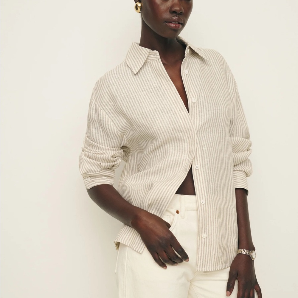 Reformation Oversized Will Linen Shirt